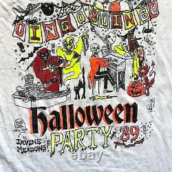 Vintage Oingo Boingo Alive Halloween Party 89 Irvine Meadows Tee Small White