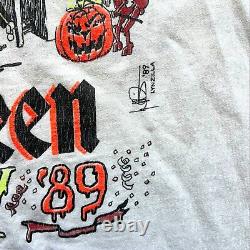 Vintage Oingo Boingo Alive Halloween Party 89 Irvine Meadows Tee Small White