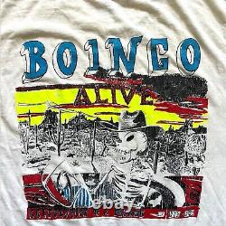 Vintage Oingo Boingo Alive Halloween Party 89 Irvine Meadows Tee Small White