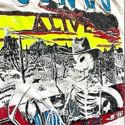 Vintage Oingo Boingo Alive Halloween Party 89 Irvine Meadows Tee Small White