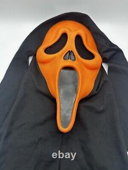 Vintage Orange Scream Ghost Face Mask EU ASIS Easter Unlimited Fun World RARE