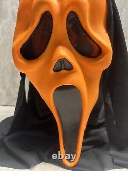 Vintage Orange Scream Ghost Face Mask Easter Unlimited Super Rare & Collectible