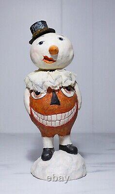 Vintage PACIFIC RIM Bobble Head Snowman Jack-o-Lantern Halloween Figure RARE