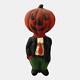 Vintage Pumpkin Head In Suit. Cool Halloween Menswear Humor. Rare C. 1950's Rare