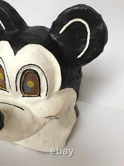 Vintage Paper Mache Mask Head Mouse Not Disney Mickey HAND MADE WOW RARE