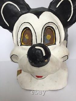 Vintage Paper Mache Mask Head Mouse Not Disney Mickey HAND MADE WOW RARE