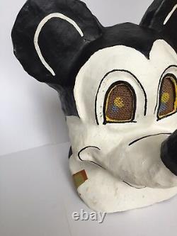 Vintage Paper Mache Mask Head Mouse Not Disney Mickey HAND MADE WOW RARE