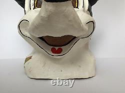 Vintage Paper Mache Mask Head Mouse Not Disney Mickey HAND MADE WOW RARE