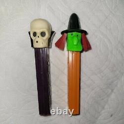 Vintage Pez Witch & Skull Halloween No Feet Rare