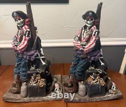 Vintage Pirate Skeleton Paper Magic Group Halloween Molds 1997 Set Of 2 Rare