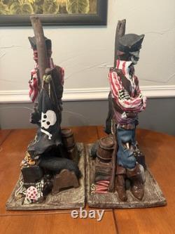 Vintage Pirate Skeleton Paper Magic Group Halloween Molds 1997 Set Of 2 Rare