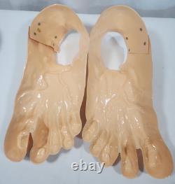 Vintage RARE 1960's Vacuform Halloween Costume Prop Monster Feet 15x6