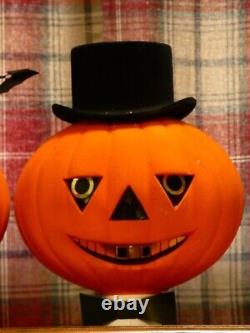 Vintage RARE Halloween 1989 Martin Paul Mr & Mrs Pumpkin JOL Display Decorations