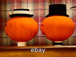 Vintage RARE Halloween 1989 Martin Paul Mr & Mrs Pumpkin JOL Display Decorations