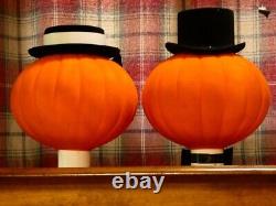 Vintage RARE Halloween 1989 Martin Paul Mr & Mrs Pumpkin JOL Display Decorations