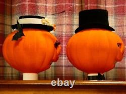 Vintage RARE Halloween 1989 Martin Paul Mr & Mrs Pumpkin JOL Display Decorations