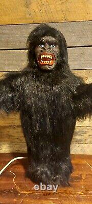 Vintage RARE Halloween Motionette Top Stone Animated Gorilla Ape WORKS SCARY 80s