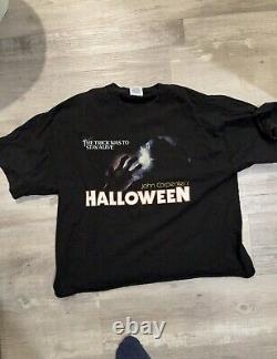 Vintage RARE Michael Myers Halloween Shirt XL Blue Grape