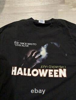 Vintage RARE Michael Myers Halloween Shirt XL Blue Grape