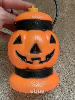 Vintage RARE Pumpkin Lantern Halloween Blow Mold Light Jack-O-Lantern