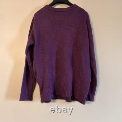 Vintage & Rare 1970's Purple Women's Pullover Halloween Witch Sweater Large
