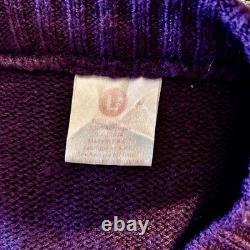 Vintage & Rare 1970's Purple Women's Pullover Halloween Witch Sweater Large