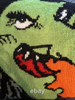 Vintage & Rare 1970's Purple Women's Pullover Halloween Witch Sweater Large