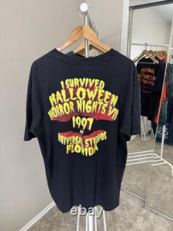 Vintage Rare 1997 Universal Studios Halloween Horror Nights Shirt Size XL