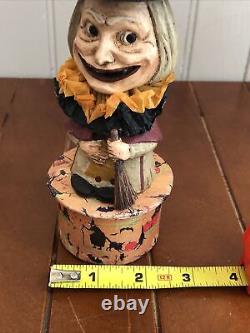 Vintage Rare Bethany Lowe Bruce ELSASS Halloween Witch Candy Container