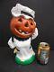 Vintage Rare Halloween Mrs Pumpkin Head Jack O Lantern Ceramic Figure Yozie 1973