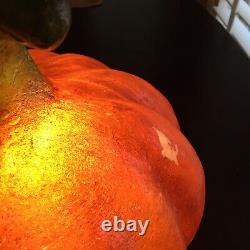 Vintage Rare Joe Spencer Lighted Pumpkin Hand Signed 13