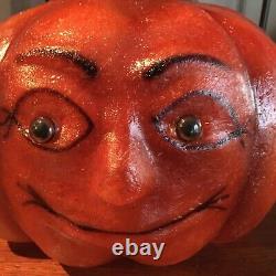 Vintage Rare Joe Spencer Lighted Pumpkin Hand Signed 13