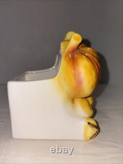 Vintage Rare Lefton Jack O Lantern/Halloween Pumpkin Planter 6399 -Excellent