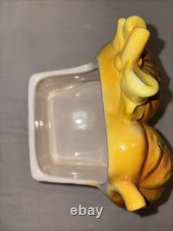 Vintage Rare Lefton Jack O Lantern/Halloween Pumpkin Planter 6399 -Excellent