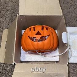 Vintage Rare McDonalds Halloween Lighted Ceramic Pumpkin Double Sided! SEE! ASIS