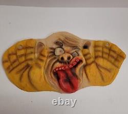 Vintage Rare Rubber Halloween Scary Face Tongue Window Decoration with Suction Cup