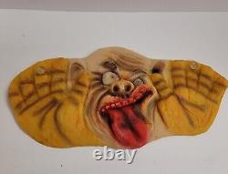 Vintage Rare Rubber Halloween Scary Face Tongue Window Decoration with Suction Cup