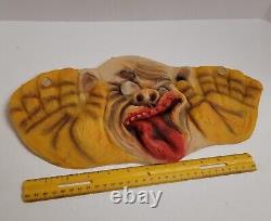 Vintage Rare Rubber Halloween Scary Face Tongue Window Decoration with Suction Cup