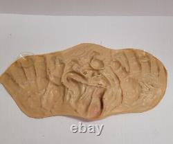 Vintage Rare Rubber Halloween Scary Face Tongue Window Decoration with Suction Cup