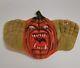 Vintage Rare Rubber Halloween Scary Pumpkin Window Decoration With Suction Cup