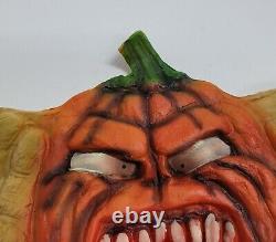 Vintage Rare Rubber Halloween Scary Pumpkin Window Decoration With Suction Cup