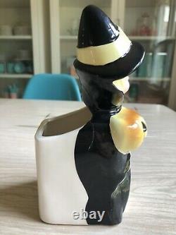 Vintage Relpo Halloween Witch Girl Planter Japan Ceramic Figurine RARE