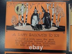 Vintage Rust Craft Boston Rare Halloween Greeting Cards 8 Unused Ghost Witch Cat