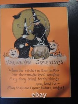 Vintage Rust Craft Boston Rare Halloween Greeting Cards 8 Unused Ghost Witch Cat