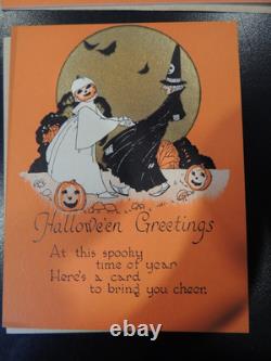 Vintage Rust Craft Boston Rare Halloween Greeting Cards 8 Unused Ghost Witch Cat