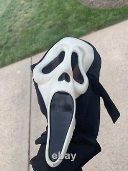 Vintage SCREAM Ghost Face Mask Fun World Div Glow Halloween Horror Rare