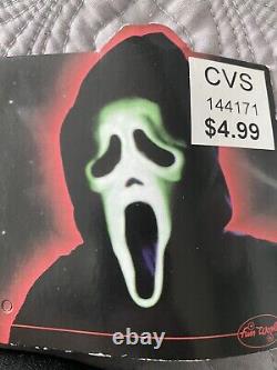 Vintage SCREAM Ghost Face Mask Glows NWT Fun World Easter Unlimited RARE