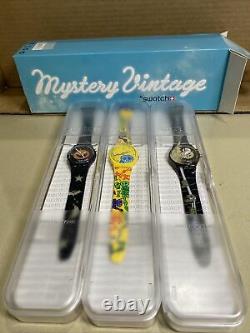 Vintage SWATCH Mystery 3 GENT Watches #GZS54 RARE HALLOWEEN SET! NIB! LAST ONE