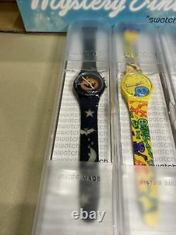 Vintage SWATCH Mystery 3 GENT Watches #GZS54 RARE HALLOWEEN SET! NIB! LAST ONE