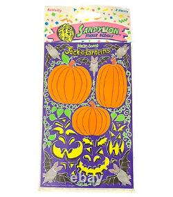 Vintage Sandylion Halloween Activity Stickers Make Some Jack-o-Lanterns Rare NOS